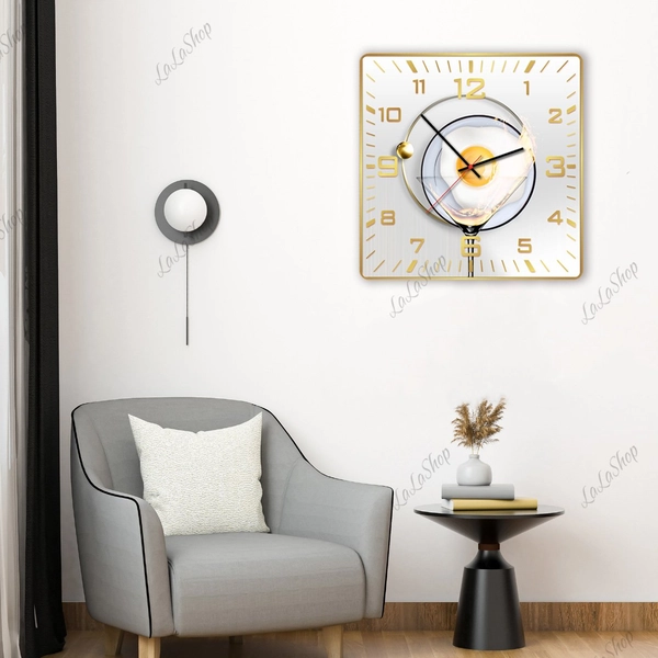 Đồng Hồ Vintage treo tường nghệ thuật trừu tượng mẫu vuông 952