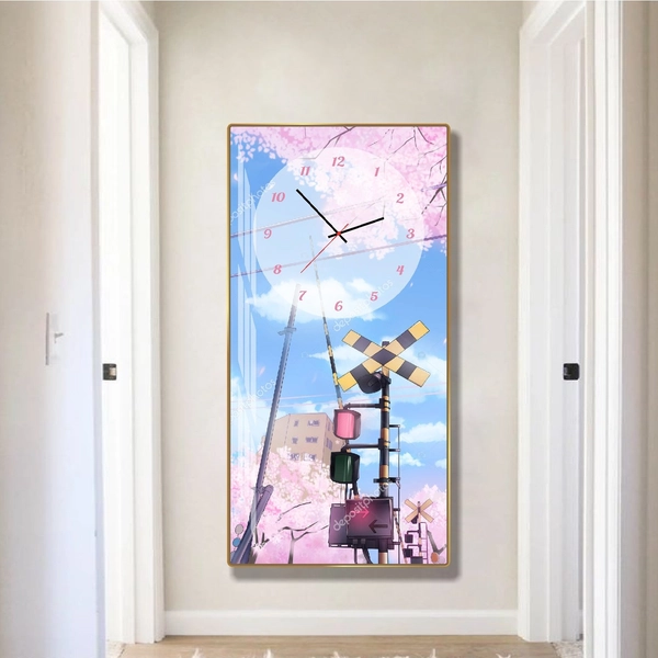 Tranh Đồng Hồ Treo Tường Đường Phố Nhật Bản