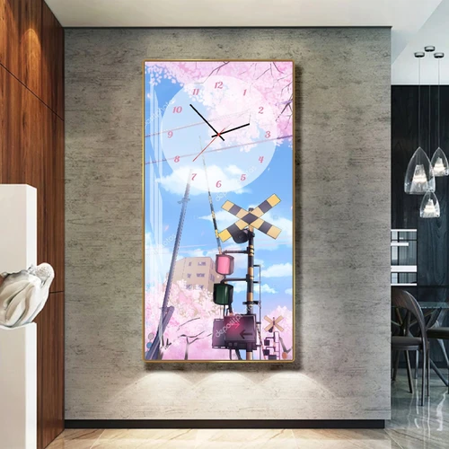 Tranh Đồng Hồ Treo Tường Đường Phố Nhật Bản