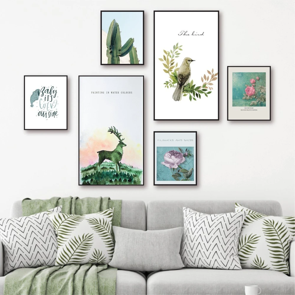 Tranh treo tường nghệ thuật đương đại 6 tấm mẫu 704