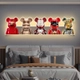 Tranh Đèn Led Tráng Gương Pha Lê Uv Năm Con Gấu Bearbrick