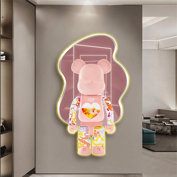 Tranh đèn LED tráng gương treo tường trang trí decor hiện đại