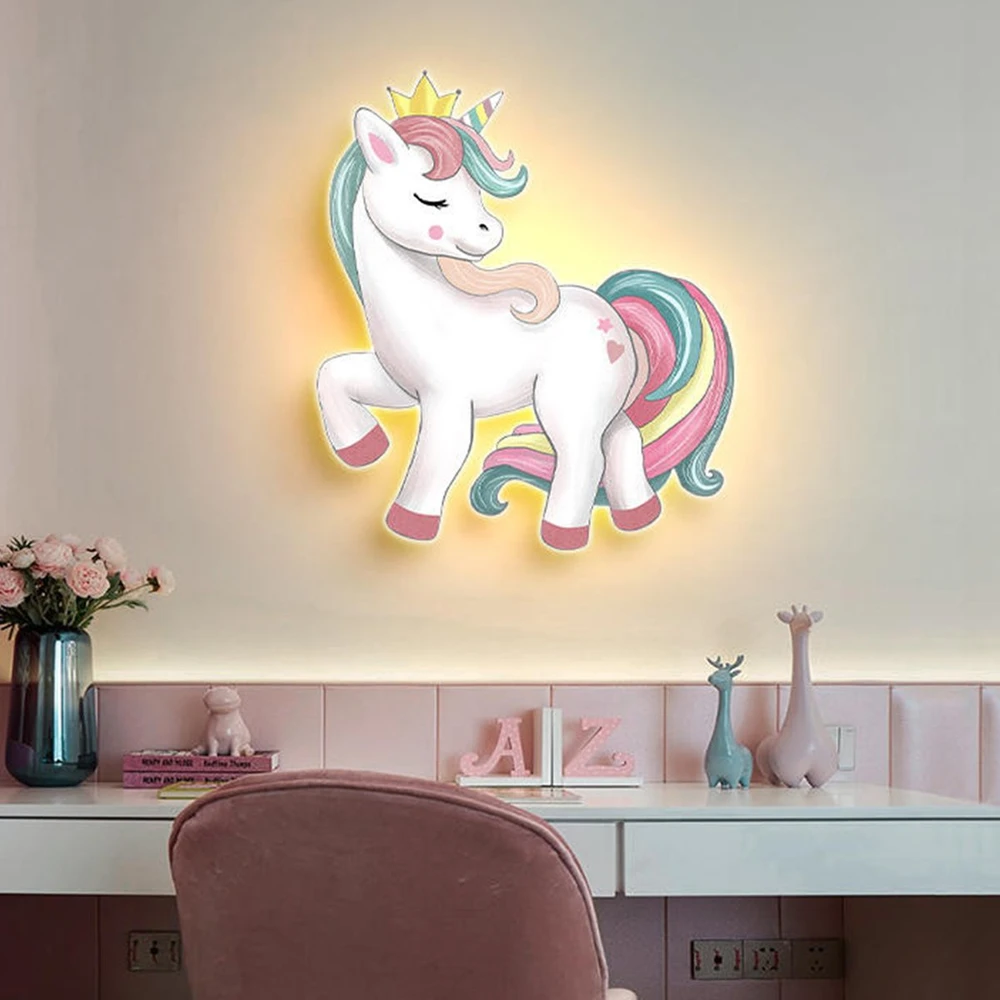 Tranh Đèn Led Tráng Gương Pha Lê Uv Con Ngựa Kỳ Lân