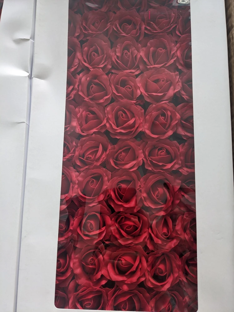 Hộp 50 đầu hoa sáp thơm đỏ cánh tim 4 lớp mẫu 405