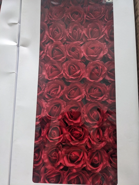 Hộp 50 đầu hoa sáp thơm đỏ cánh tim  4 lớp mẫu 405