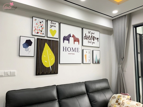 Bộ 8 tranh treo tường lá nghệ thuật (HG)