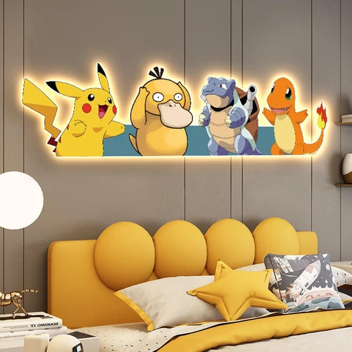 Tranh Đèn Led Tráng Gương Pha Lê Uv Nhân Vật Pokemon