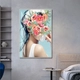 Tranh Treo Tường Cô Gái Nghệ Thuật Trừu Tượng Cô Gái Và Hoa