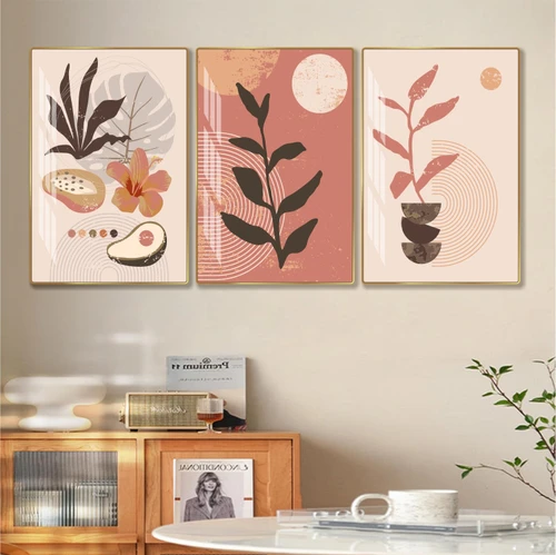 Tranh treo tường nghệ thuật tối giản mẫu 3 tấm 755