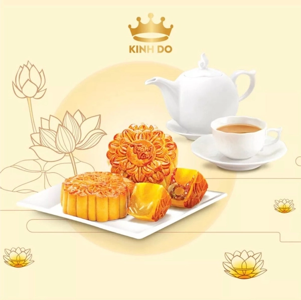 Bánh Trung Thu Kinh Đô Trăng Vàng Hoàng Kim Vinh Hiển Đỏ Thượng Hạng - Hộp 4 Bánh 160g (HKD)