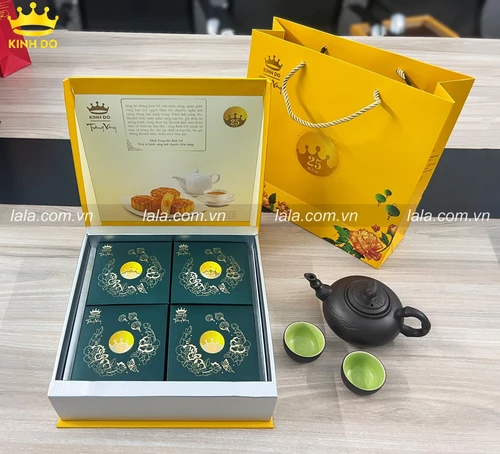 Bánh Trung Thu Kinh Đô Trăng Vàng Hồng Ngọc An Nhiên 4 Bánh Thượng Hạng