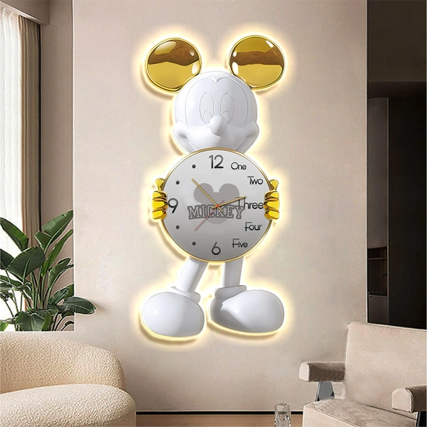 Tranh treo tường có đèn chuột mickey kèm đồng hồ mẫu 207