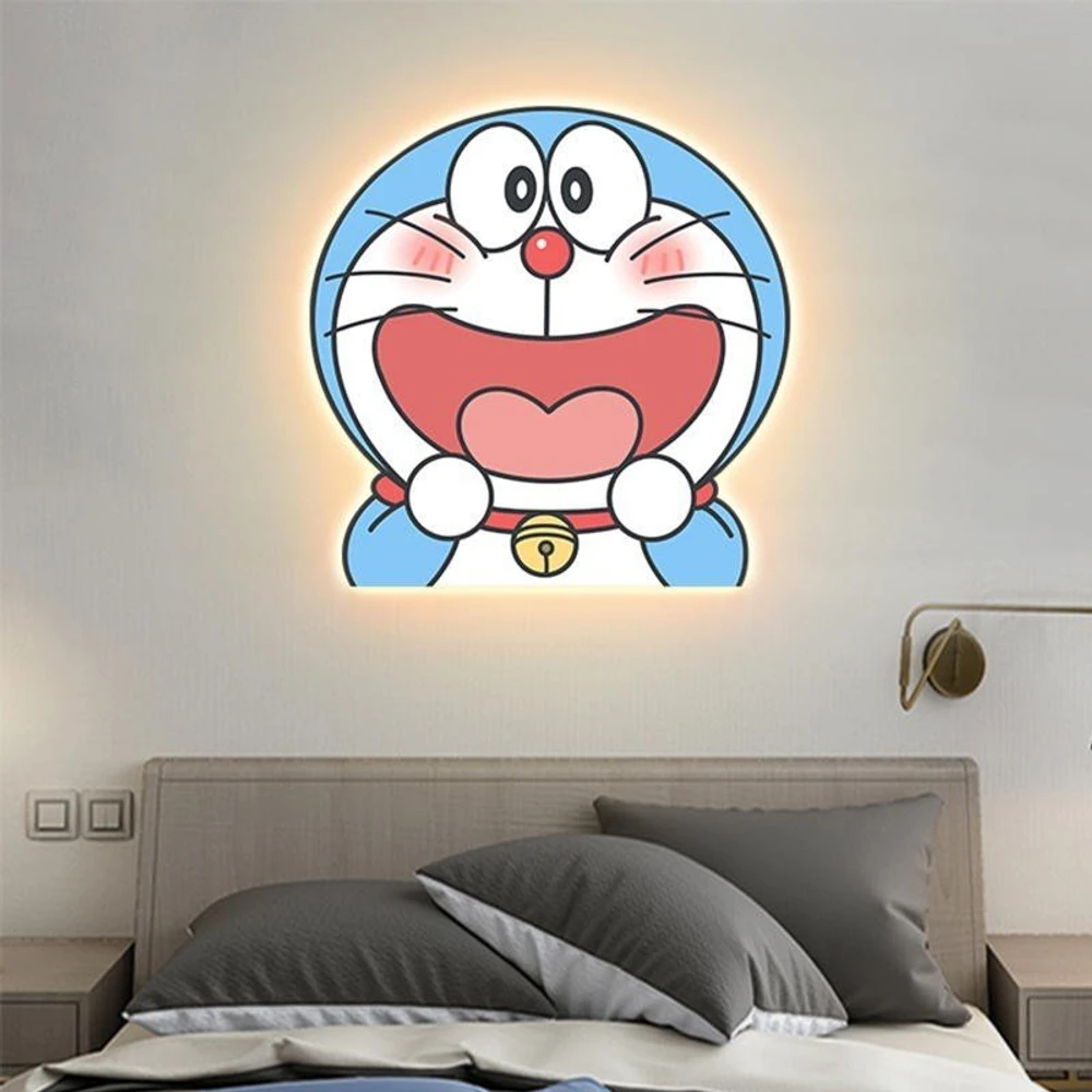 Tranh Đèn Led Tráng Gương Pha Lê Uv Doraemon