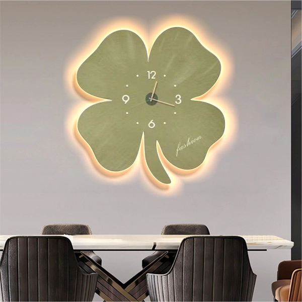 Tranh Đồng Hồ Đèn Led Tráng Gương Pha Lê Hoa Nghệ Thuật