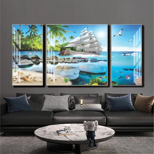 Tranh treo tường phòng khách thuận buồm xuôi gió mẫu 829