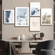 Bộ tranh treo tường phong cảnh bãi biển nghệ thuật hiện đại 3 tấm mẫu 835