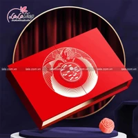 Hộp 4 bánh trung thu kèm trà đôi công hoàng kim