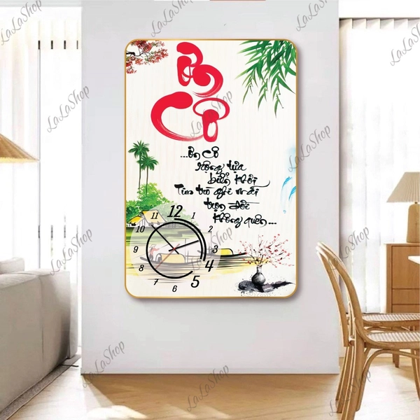 Tranh Đồng Hồ Thư Pháp Ơn Cô Tặng Ngày Nhà Giáo Việt Nam 20-11