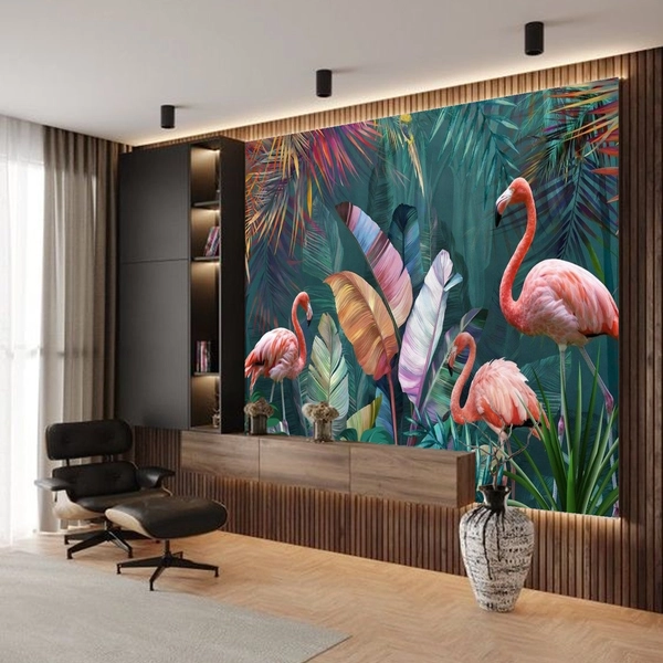 Tranh Dán Tường miêu tả hình ảnh Chim Hồng Hạc