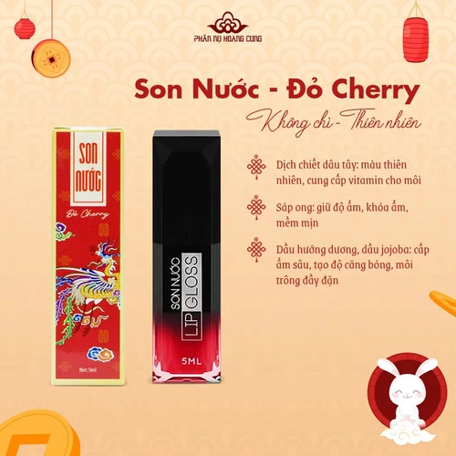 Son nước LipGloss PK màu đỏ cherry