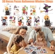 Combo 9 Tấm Decal 2 Mặt Trang Trí Happy Halloween Không Keo Chuyên Dán Kính