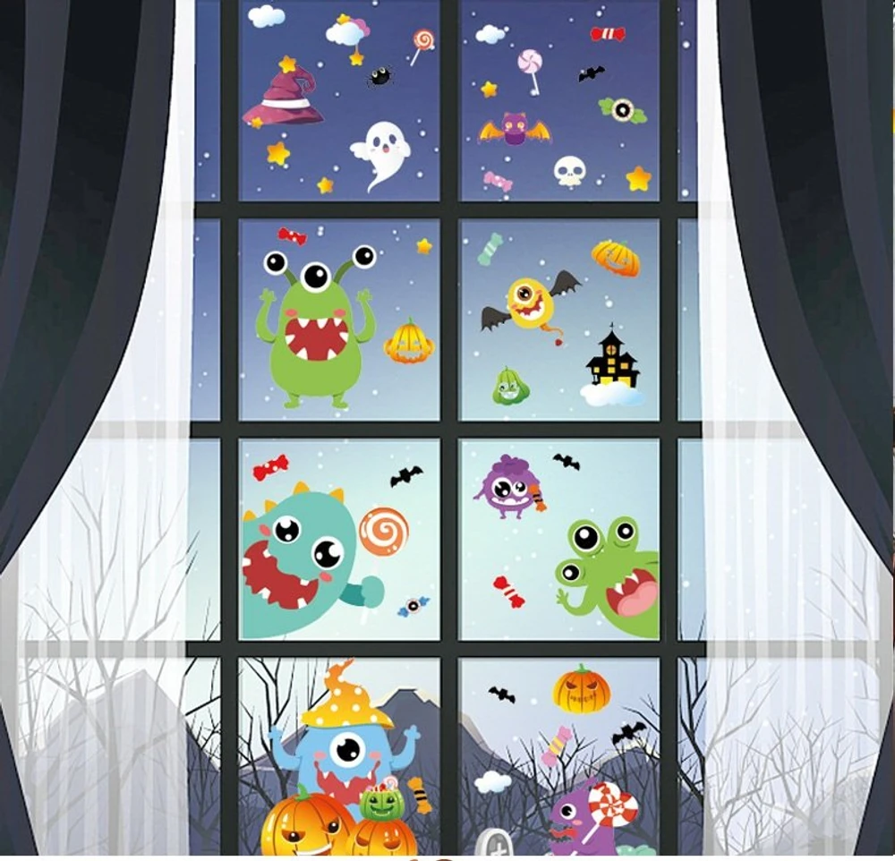 Combo Decal Trang Trí Halloween Ngộ Nghĩnh