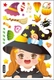 Decal 2 Mặt Halloween Cô Bé Tóc Vàng Không Keo Chuyên Dán Kính size nhỏ 20x30cm