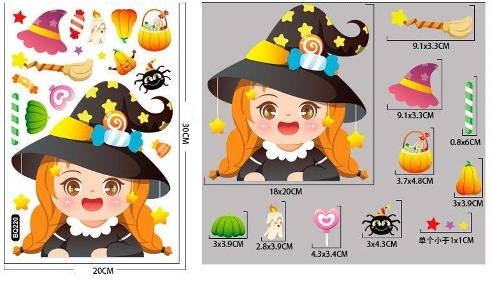 Decal Halloween Cô Bé Tóc Vàng