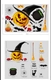 Decal 2 Mặt Trang Trí Halloween Bí Ngô Bong Bóng Và Dơi Không Keo Chuyên Dán Kính size nhỏ 20x30cm