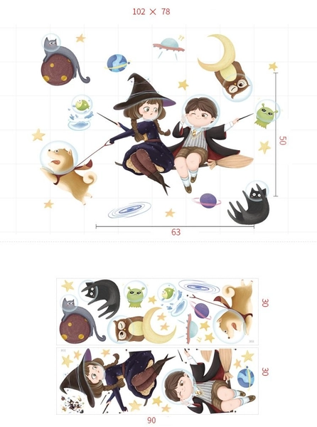 Decal 2 Mặt Trang Trí Halloween Mẫu 24