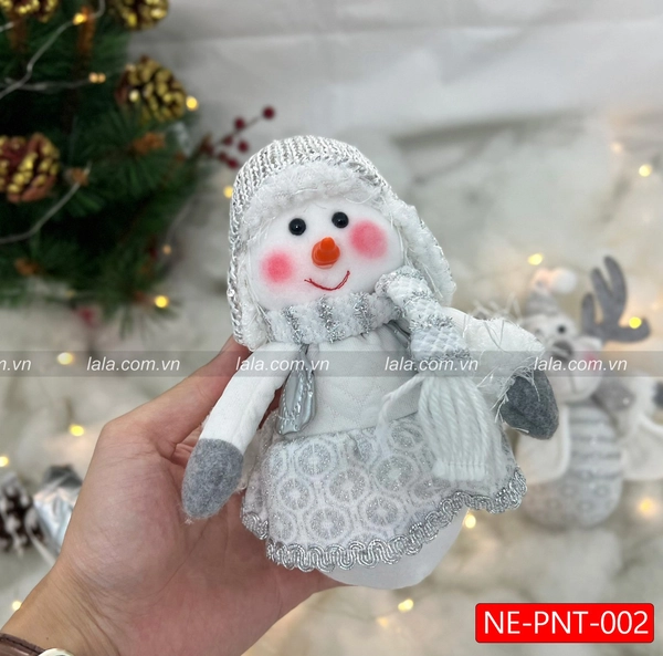 Người tuyết trắng cát nặng treo cây thông noel trang trí giáng sinh năm mới