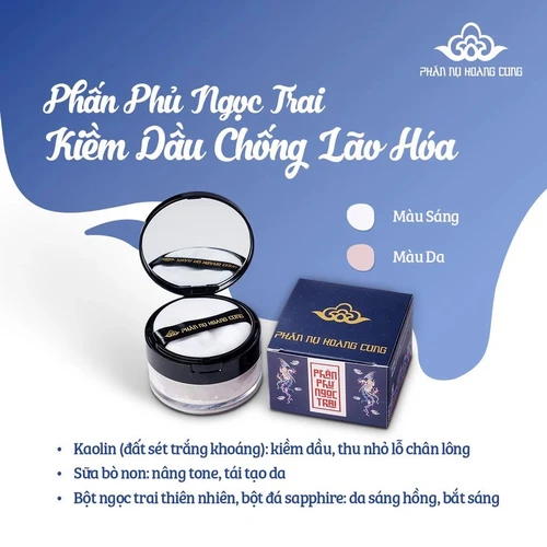 Quà tặng phấn phủ ngọc trai cao cấp màu da