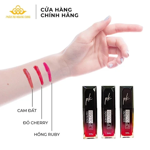 Son nước LipGloss PK màu đỏ cherry
