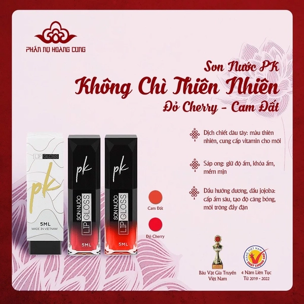 Son nước LipGloss PK màu đỏ cherry 543181