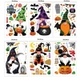 Combo 6 Tấm Decal 2 Mặt Trang Trí Halloween Phù Thủy Không Keo Chuyên Dán Kính