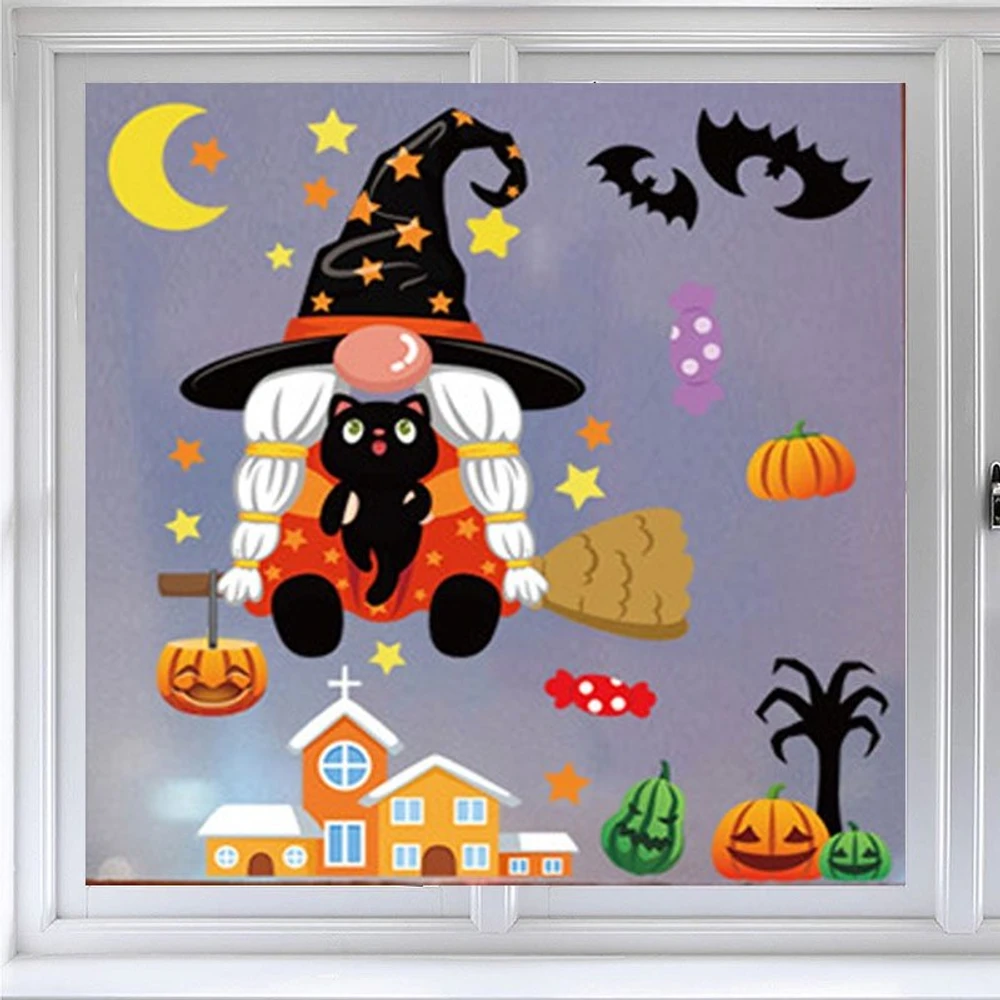 Decal Trang Trí Halloween Mẫu 21 Không Keo Chuyên Dán Kính size nhỏ 20x30cm
