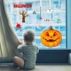 Decal 2 Mặt Trang Trí Halloween Quả Bí Ngô Không Keo Chuyên Dán Kính size nhỏ 20x30cm