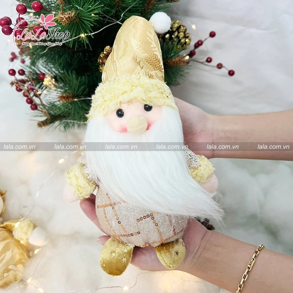 Ông già noel có cát nặng phần chân trang trí cây thông 020