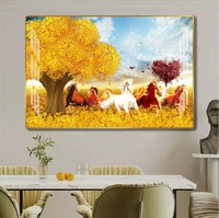 Tranh treo tường phong thủy phòng khách mã đáo thành công mẫu 862