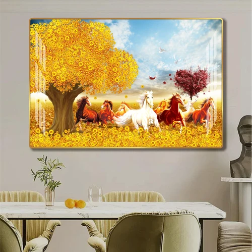 Tranh treo tường phong thủy phòng khách mã đáo thành công mẫu 862