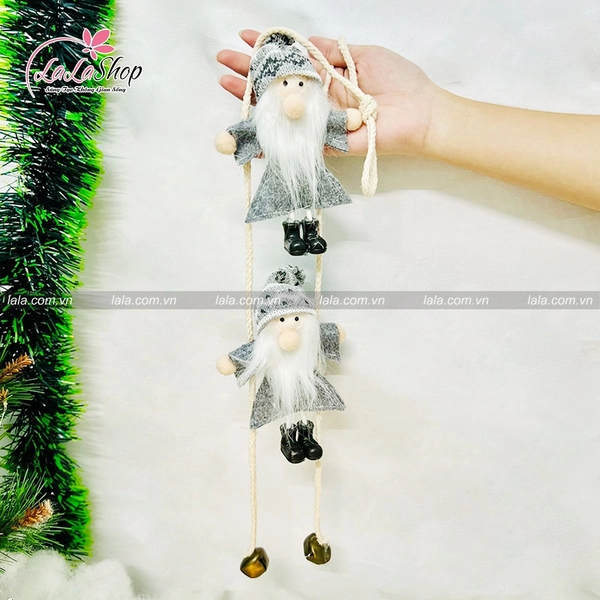 Phụ Kiện Dây Treo Ông Già Noel Trang Trí Giáng Sinh Kèm Led 028