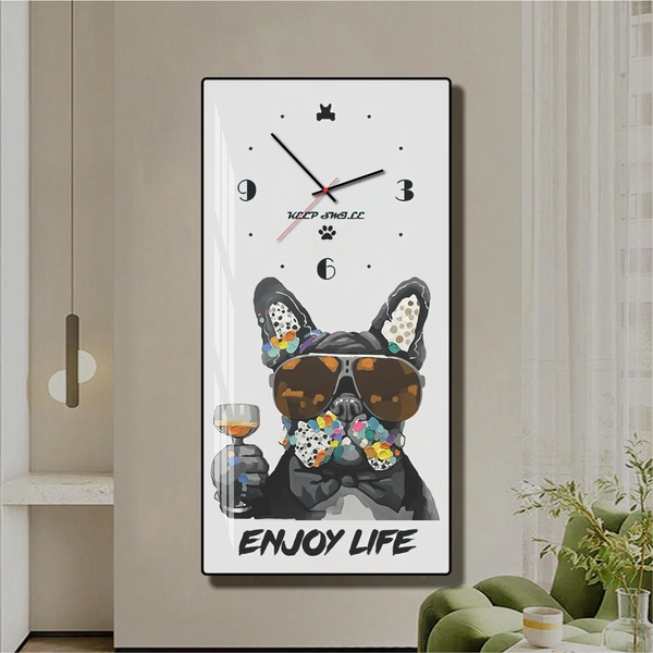 Tranh đồng hồ treo tường enjoy life