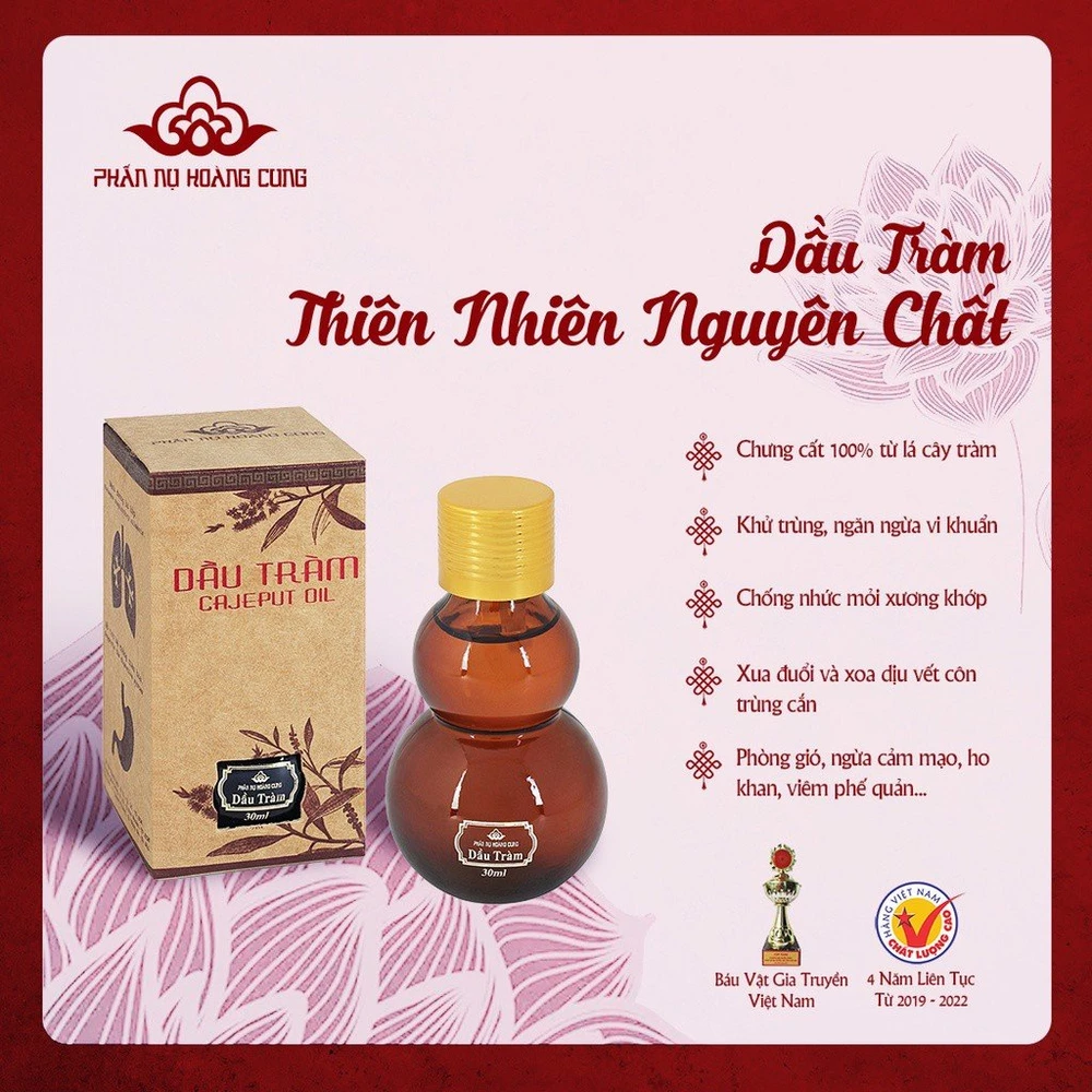 Dầu Tràm Thiên Nhiên Phấn Nụ Hoàng Cung 30ml