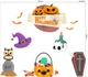 Decal trang trí Halloween combo bí ngô và bóng ma 2