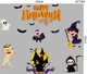 Decal trang trí Halloween combo phù thủy bóng ma