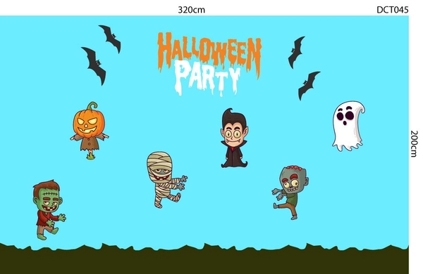 Decal Trang Trí Halloween Rùng Rợn Combo 9