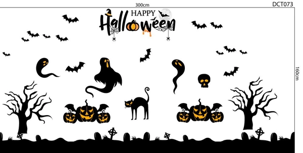 Decal trang trí Happy Halloween combo 2