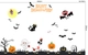 Decal trang trí Happy Halloween combo 3