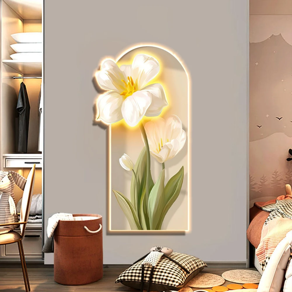 Tranh đèn Led tráng gương trang trí phòng khách mẫu 234