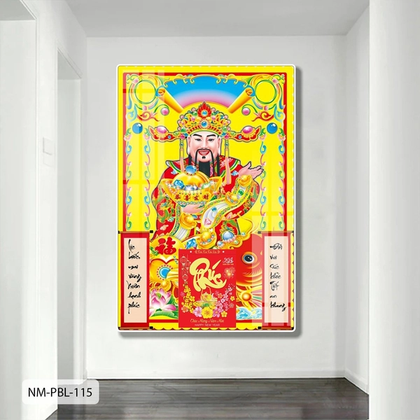 Lịch Tết Tranh Tráng Gương Treo Tường Thần Tài Mẫu 4